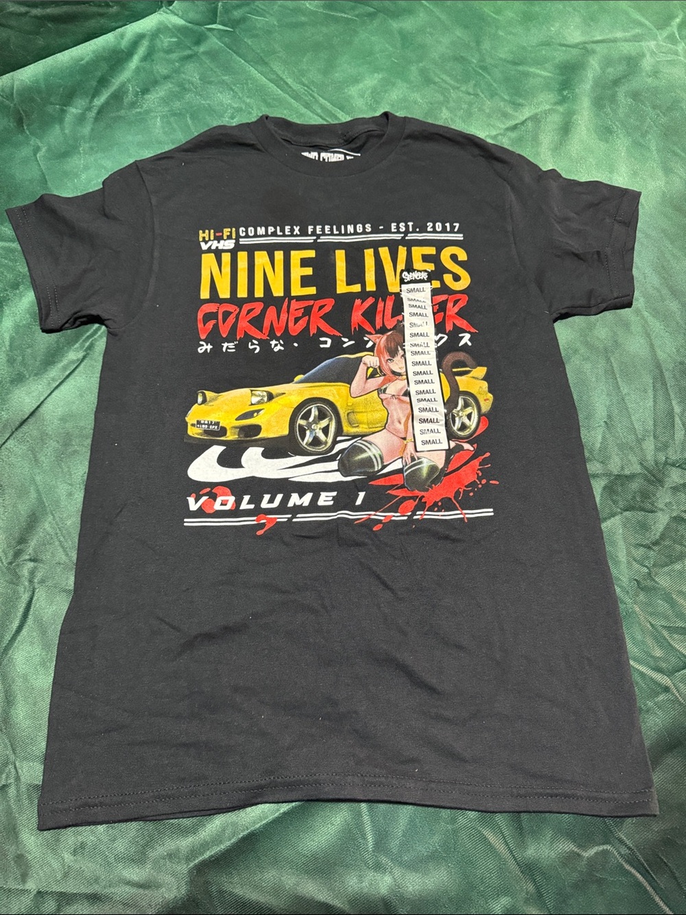 Nine Lives Corner Killer Graphic Tee - Black & Yellow